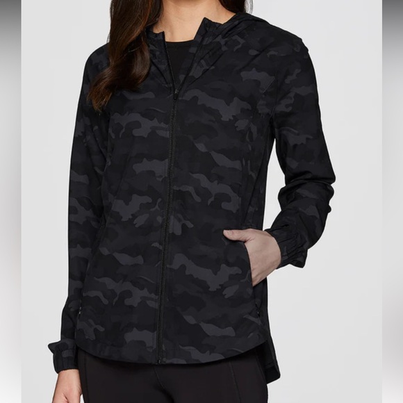 RBX black camo favorite lightweight jacket hoodie size L - Picture 1 of 7